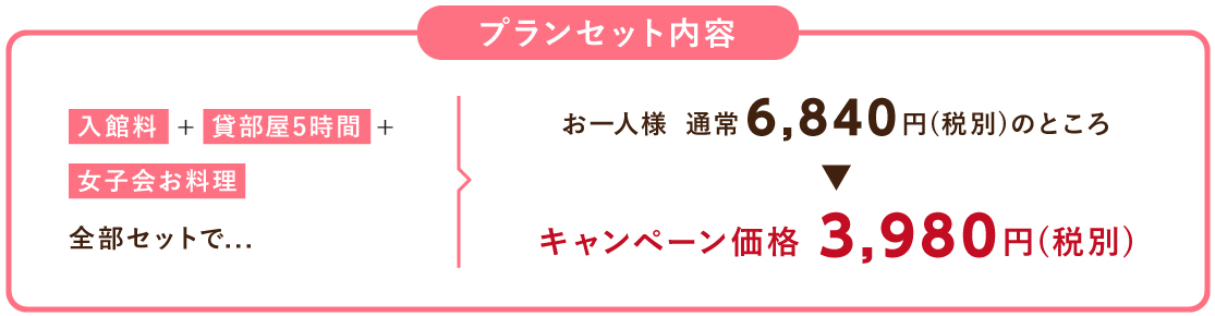 プランセット内容お一人様13000円