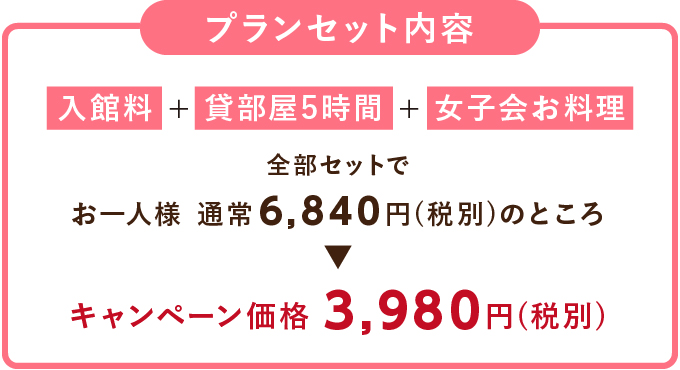 プランセット内容お一人様13000円