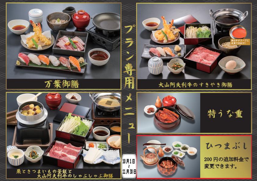 プラン専用メニュー