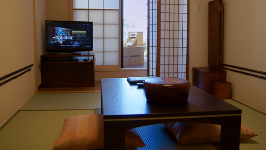 Guest Rooms with an open air bath