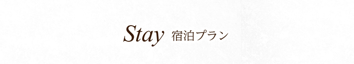 Stay 宿泊プラン