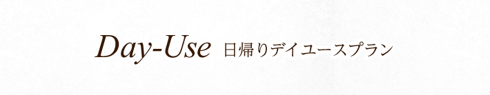 DAYUSE 日帰りデイユースプラン