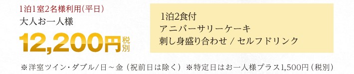 大人お一人様12,800円(税別)